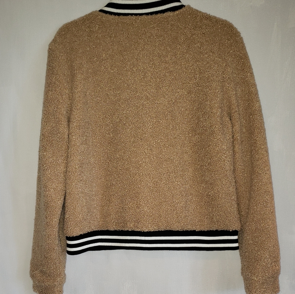 Wallflower Tan Bomber fleece jacket - Picture 2 of 4